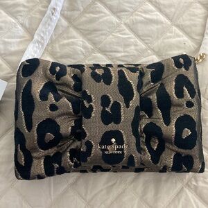 Kate Spade flap crossbody, leopard, Millie bow